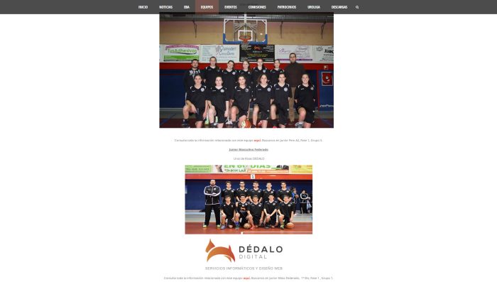 Equipos Junior de Uros de Rivas, equipo de baloncesto de Rivas Vaciamadrid (Madrid)